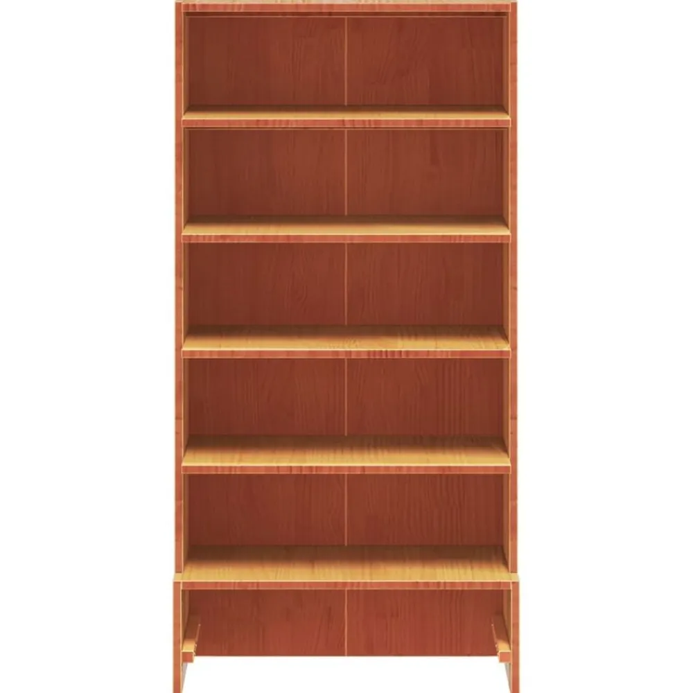 vidaXL Productos Del Hogar-Zapatero madera maciza de pino marrón cera 52x30x104 cm