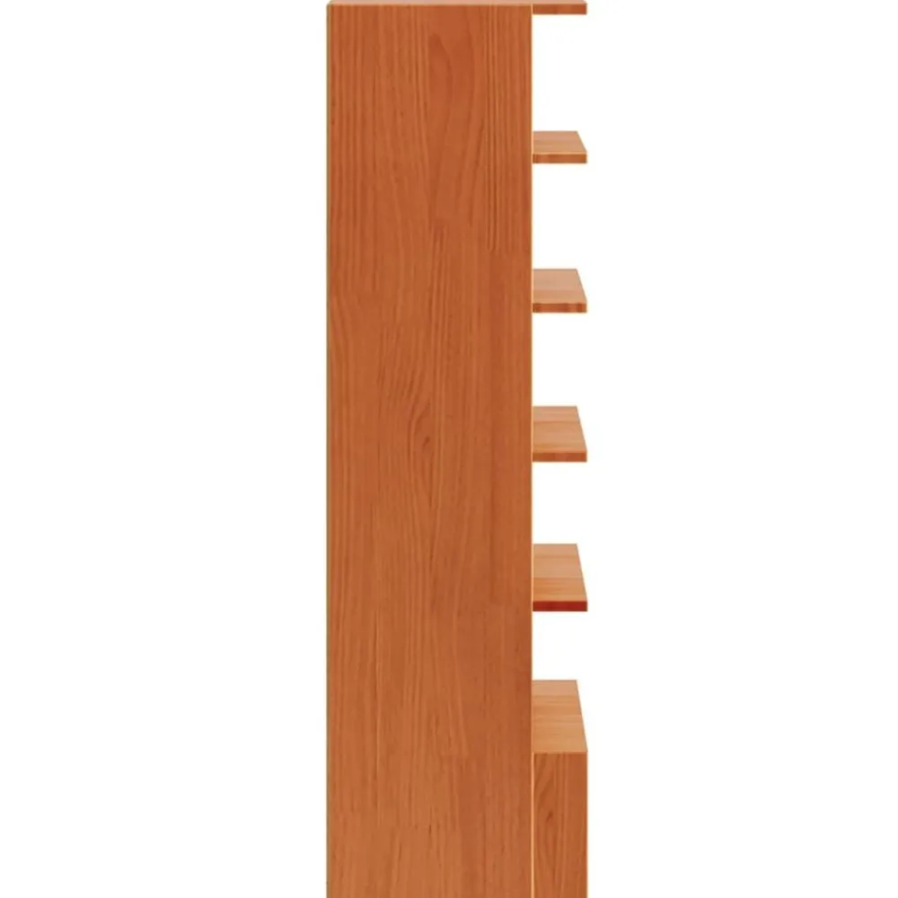 vidaXL Productos Del Hogar-Zapatero madera maciza de pino marrón cera 52x30x104 cm
