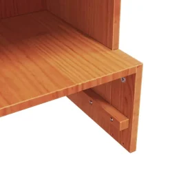 vidaXL Productos Del Hogar-Zapatero madera maciza de pino marrón cera 52x30x104 cm