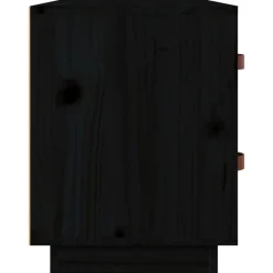 vidaXL Zapatero madera maciza de pino 100x34x45 cm Negro Online