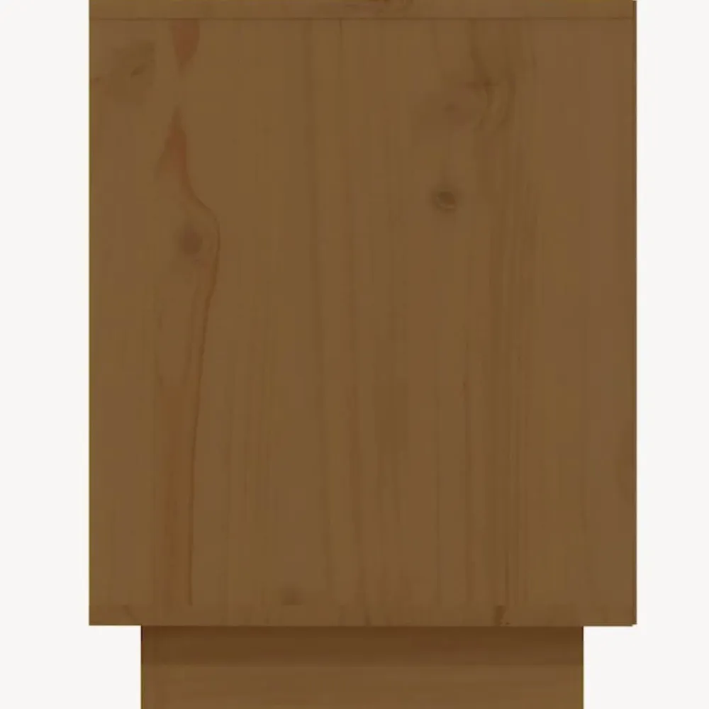 vidaXL Productos Del Hogar-Zapatero madera maciza de pino marrón miel 110x34x45 cm