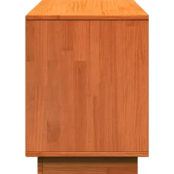 vidaXL Zapatero madera maciza de pino marrón cera 110x34x45 cm Marr&oacute;n cera Online