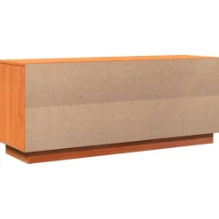 vidaXL Zapatero madera maciza de pino marrón cera 110x34x45 cm Marr&oacute;n cera Online
