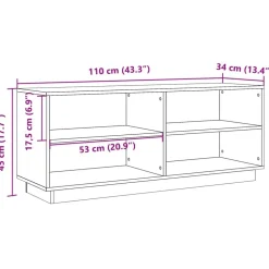vidaXL Zapatero madera maciza de pino marrón cera 110x34x45 cm Marr&oacute;n cera Online