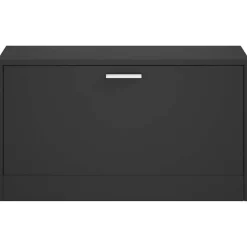 vidaXL Zapatero 80x24x45 cm madera de ingeniería Negro Outlet