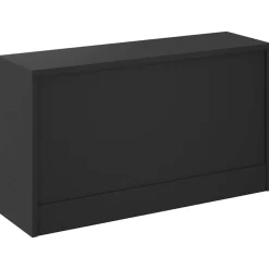 vidaXL Zapatero 80x24x45 cm madera de ingeniería Negro Outlet