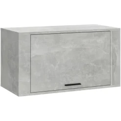 vidaXL Productos Del Hogar-Zapatero pared contrachapada gris hormigón 70x35x38 cm