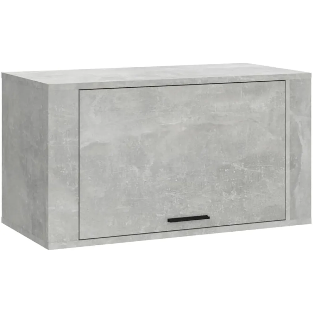 vidaXL Productos Del Hogar-Zapatero pared contrachapada gris hormigón 70x35x38 cm
