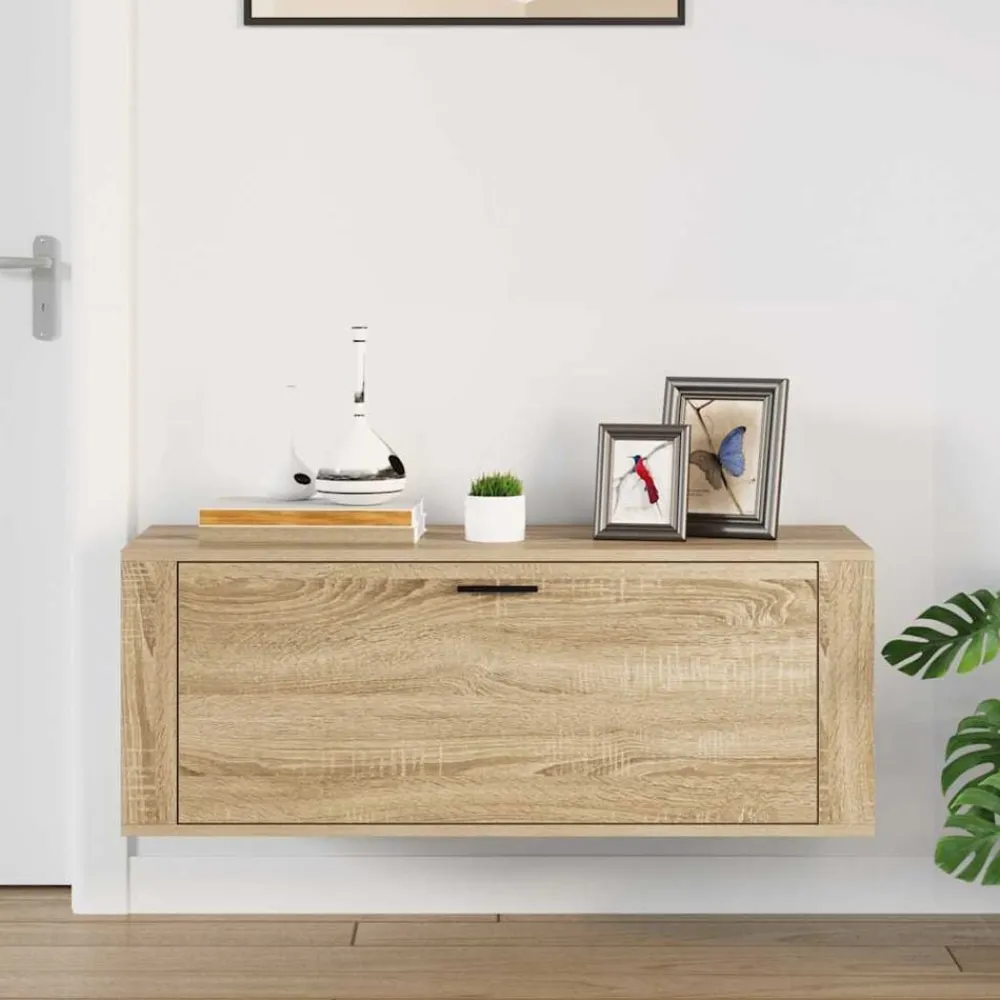 vidaXL Productos Del Hogar-Zapatero pared contrachapada 100x35x38 cm