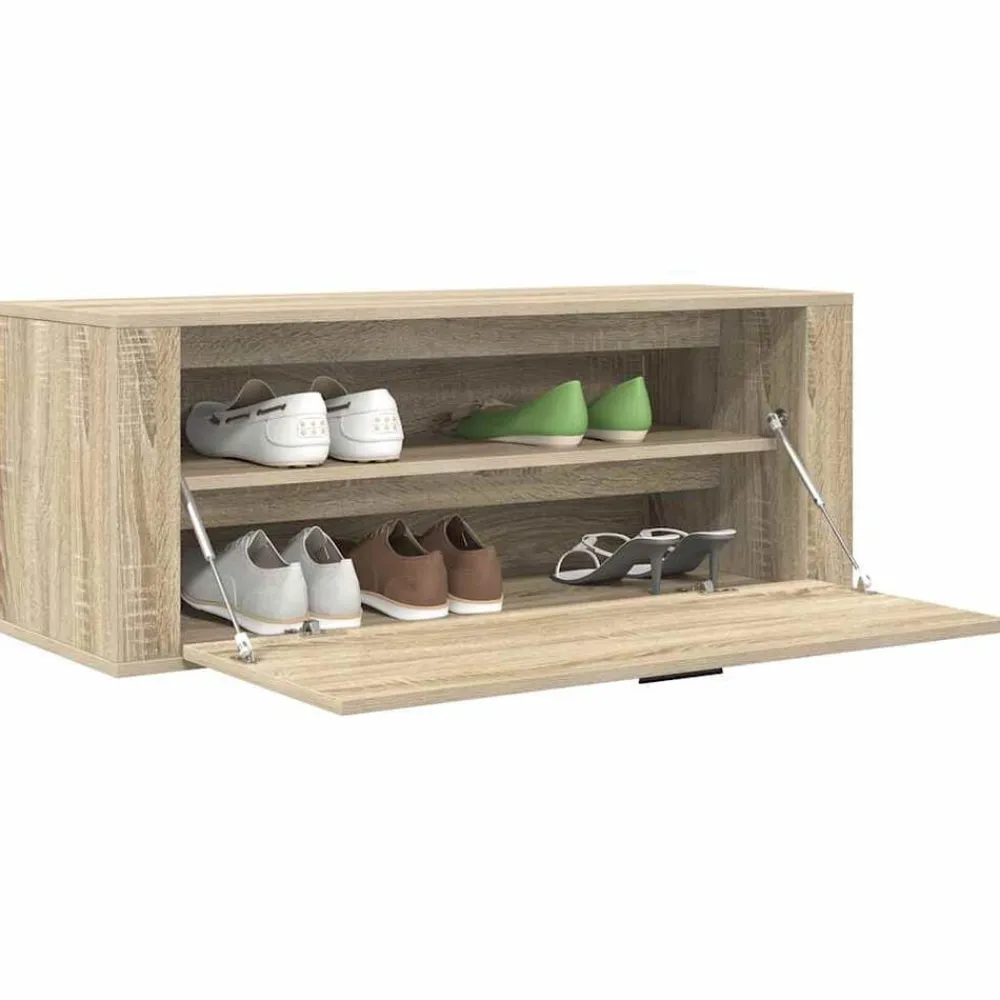 vidaXL Productos Del Hogar-Zapatero pared contrachapada 100x35x38 cm