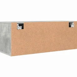 vidaXL Productos Del Hogar-Zapatero pared contrachapada gris hormigón 100x35x38 cm