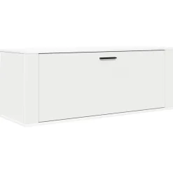 vidaXL Zapatero pared madera contrachapada 100x35x38 cm Blanco New