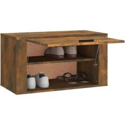 vidaXL Productos Del Hogar-Zapatero pared madera pino 70x35x38 cm