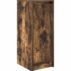vidaXL Zapatero 29,5x34x76 cm Madera de ingeniería Roble ahumado Online