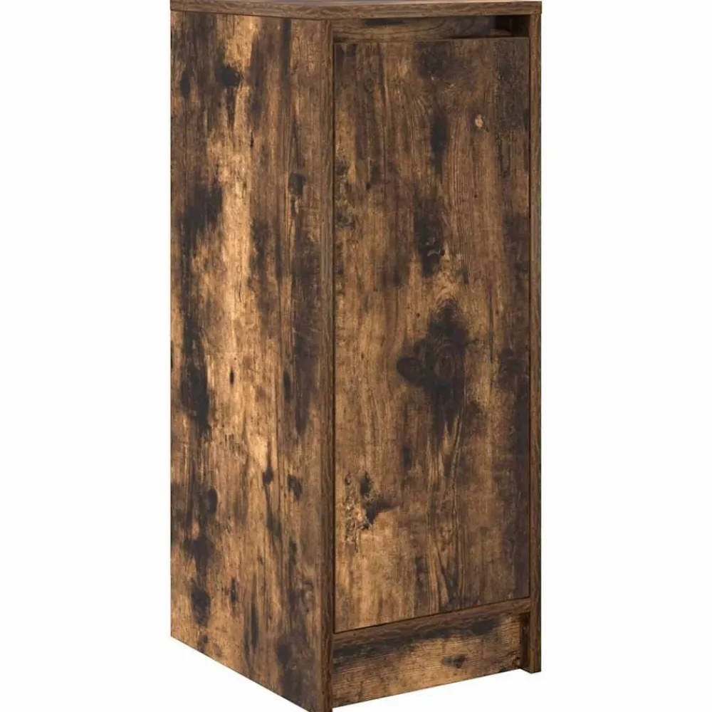 vidaXL Zapatero 29,5x34x76 cm Madera de ingeniería Roble ahumado Online