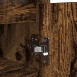 vidaXL Zapatero 29,5x34x76 cm Madera de ingeniería Roble ahumado Online