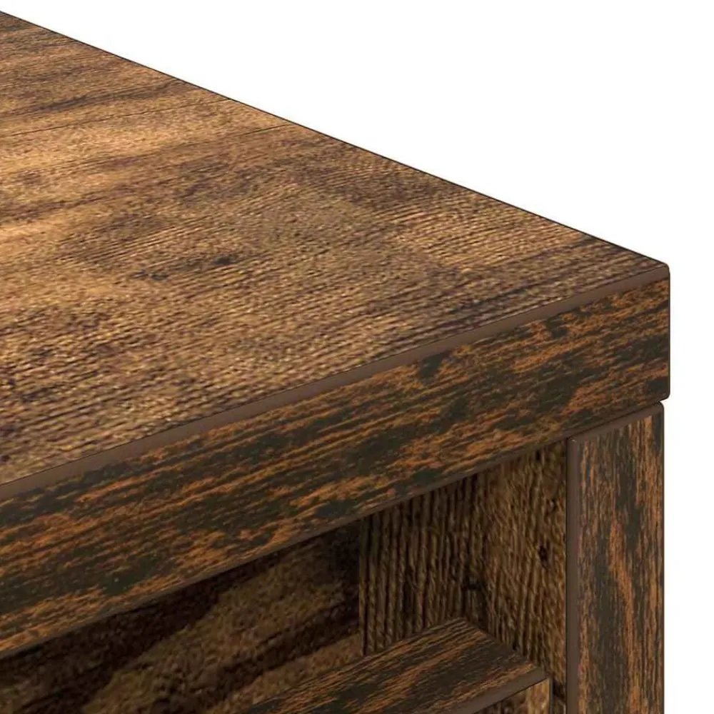 vidaXL Zapatero 29,5x34x76 cm Madera de ingeniería Roble ahumado Online