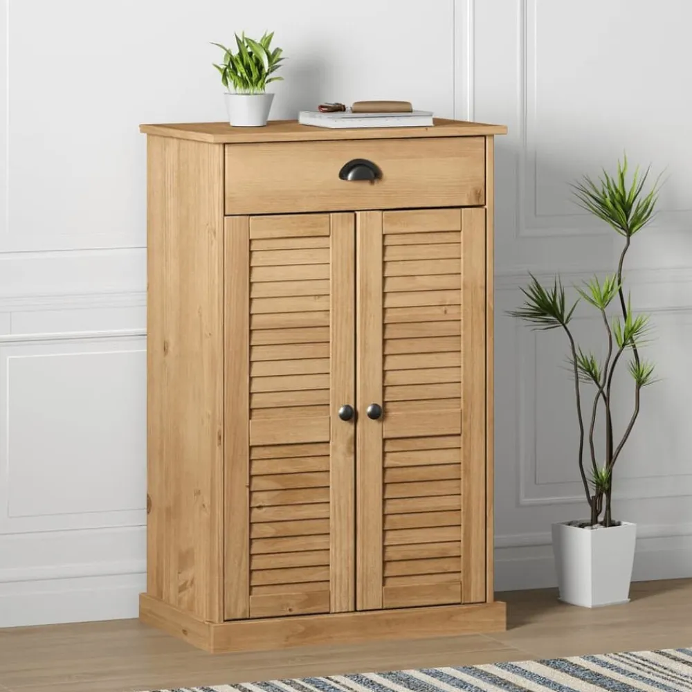 vidaXL Productos Del Hogar-Zapatero VIGO madera maciza de pino 60x35x96 cm