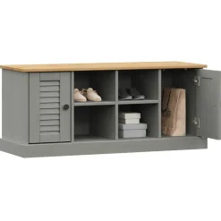 vidaXL Bancos-Zapatero VIGO madera maciza de pino 106x35x45 cm