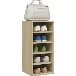 vidaXL Zapateros 2 uds contrachapado 31,5x35x70cm Roble Sonoma Best