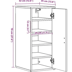 vidaXL Productos Del Hogar-Zapateros 2 uds madera ingeniería envejecida 32x35x70cm