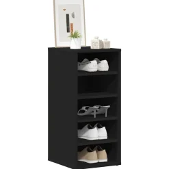 vidaXL Zapateros 2 uds madera contrachapada 31,5x35x70cm Negro Discount