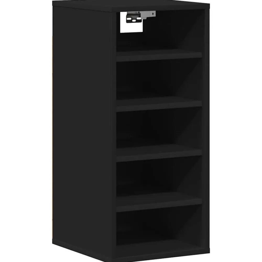vidaXL Zapateros 2 uds madera contrachapada 31,5x35x70cm Negro Discount