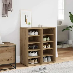 vidaXL Zapateros 2 uds madera 32x35x70 cm Roble artisan Hot