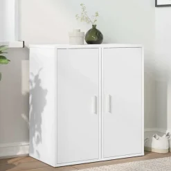 vidaXL Zapateros 2 uds madera contrachapada 32x35x70 cm Blanco Discount