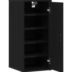 vidaXL Zapateros 2 uds 32x35x70 cm madera de ingeniería Roble negro Clearance